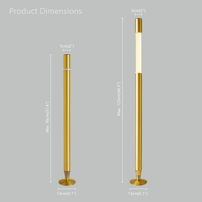 Brushed Brass Motorised Lifting Smart Floor Lamp – BT Speaker – Lower Ambient Light - JOJOYO Home
