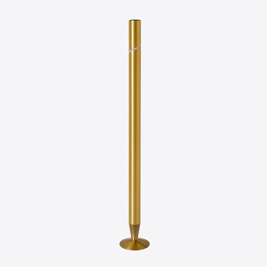 Brushed Brass Motorised Lifting Smart Floor Lamp – BT Speaker – Lower Ambient Light – Angled Column - JOJOYO Home