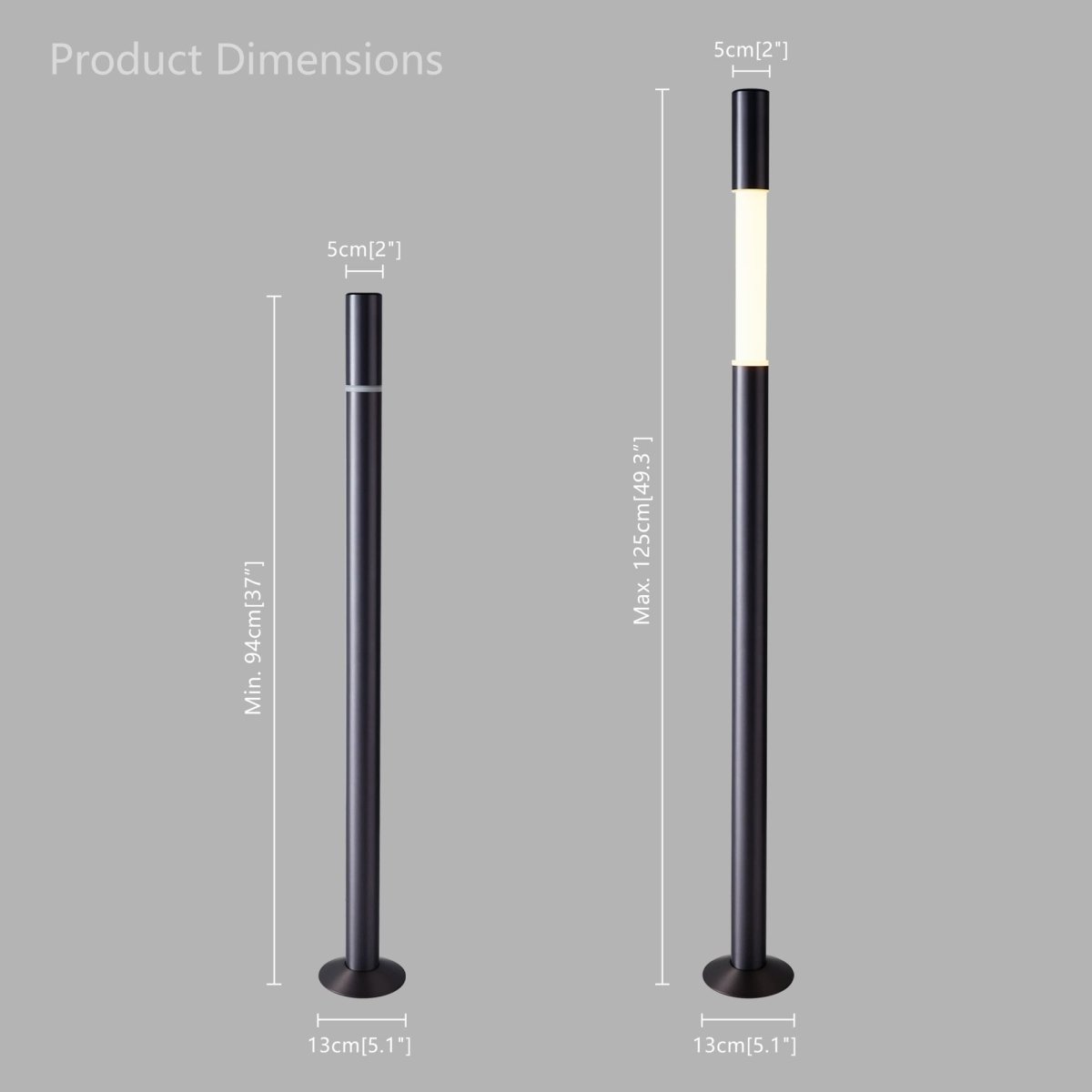 Brushed Gun Black Motorised Lifting Smart Floor Lamp - JOJOYO Home