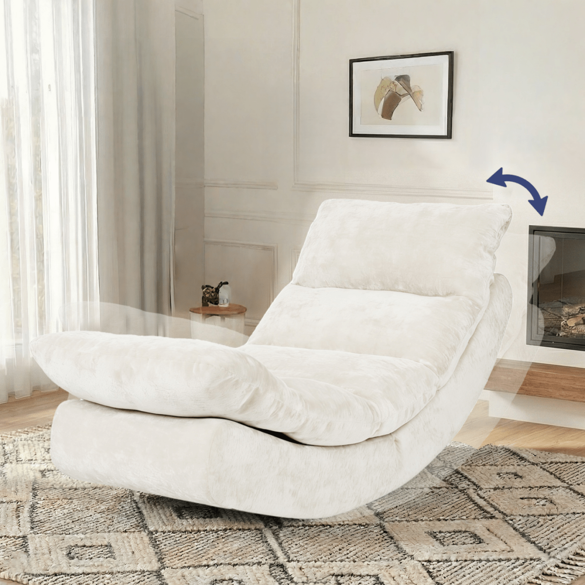 Ergonomic Leisure Yoga Rocking Chair – Soft & Cozy Lounger - JOJOYO Home
