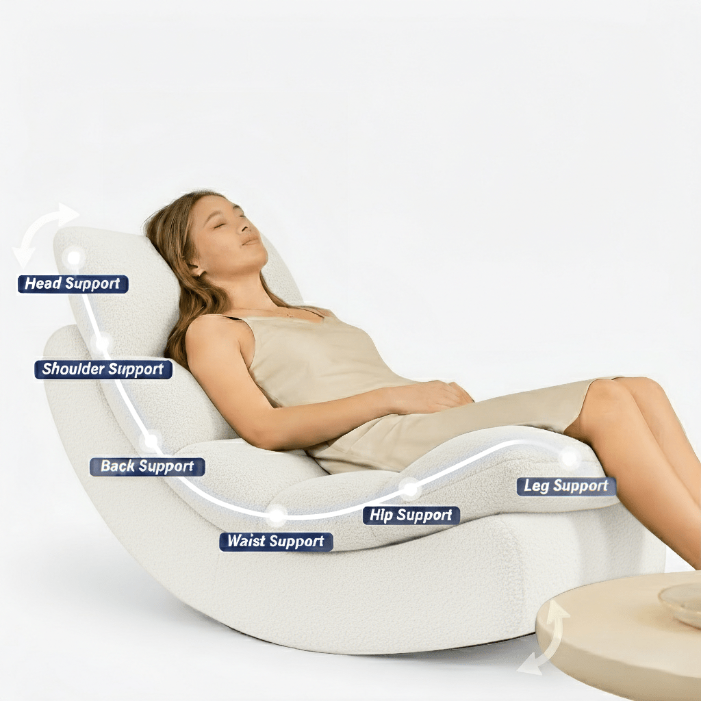 Ergonomic Leisure Yoga Rocking Chair – Soft & Cozy Lounger - JOJOYO Home