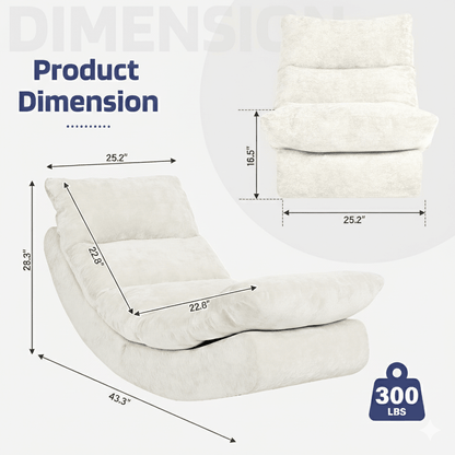 Ergonomic Leisure Yoga Rocking Chair – Soft & Cozy Lounger - JOJOYO Home