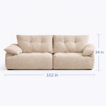 Movable High - Back Deep Sofa – Fabric Modular Lounge - JOJOYO Home