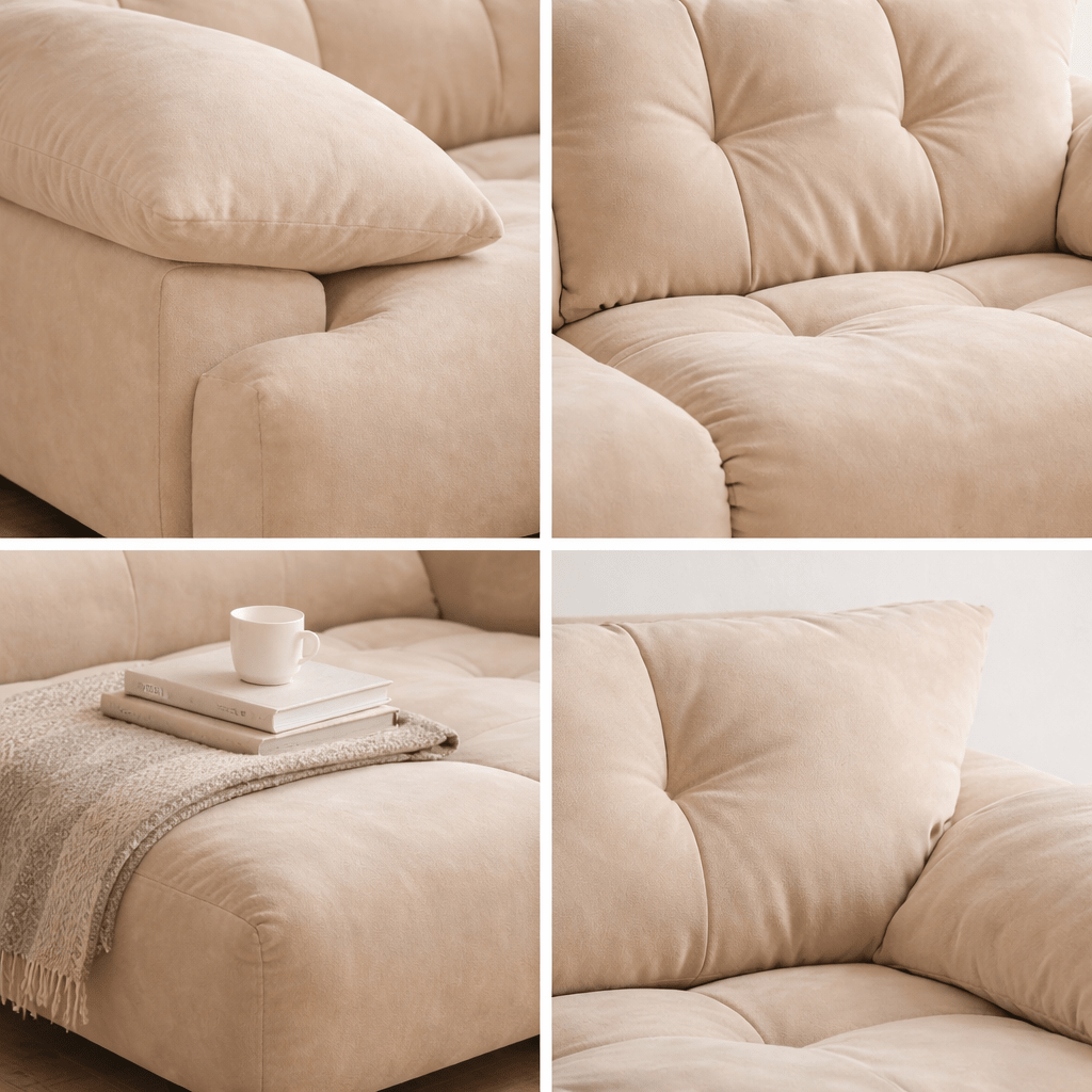 Movable High - Back Deep Sofa – Fabric Modular Lounge - JOJOYO Home
